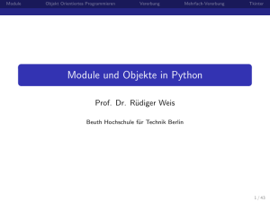 Module und Objekte in Python - Beuth Hochschule für Technik Berlin