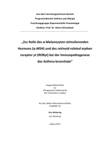 „Zur Rolle des α-Melanozyten-stimulierenden Hormons (α
