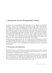 1. Rechensteine und der Pythagoräische Lehrsatz.