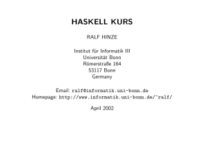 Haskell an der Universität Bonn