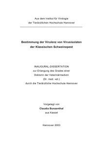 Bestimmung der Virulenz von Virusisolaten der Klassischen