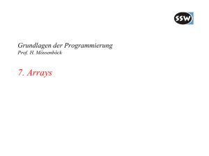 7. Arrays - ssw.jku.at