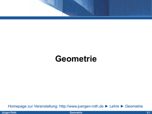 Geometrie - Didaktik der Mathematik (Sekundarstufen)