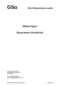 White Paper - Sauermann audio