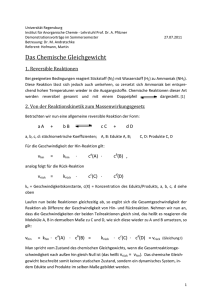 Das Chemische Gleichgewicht