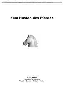 Zum Husten des Pferdes