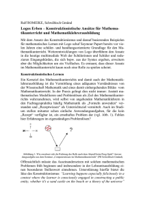 Logos Erben – Konstruktionistische Ansätze für Mathema