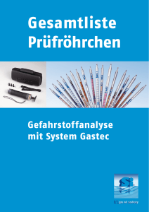 Gesamtliste Gastec Prüfröhrchen | Leopold Siegrist GmbH