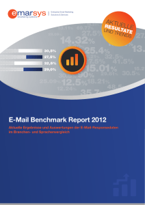 emarsys E-Mail Benchmark Report 2012