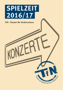 Konzertvorschau 2016/17 - Theater für Niedersachsen