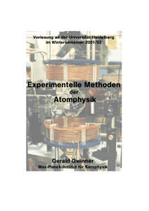 Experimentelle Methoden Atomphysik