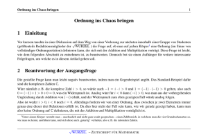 Ordnung ins Chaos bringen