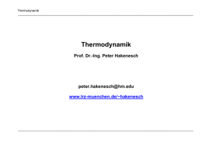 Thermodynamik - Prof. Dr.