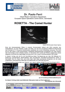 Dr. Paolo Ferri ROSETTA - The Comet Hunter Ort: Turing