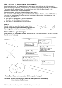 Theorie Geometrie Grundlagen LU 5 und 12