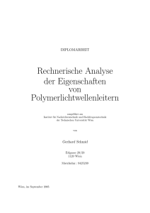 Rechnerische Analyse der Eigenschaften von