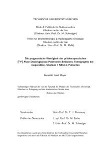 Die prognostische Wertigkeit des praetherapeutischen