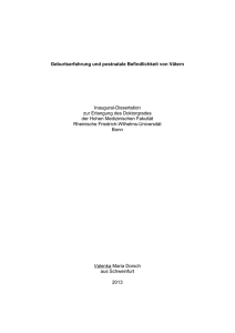 Geburtserfahrung und postnatale Befindlichkeit von Vätern