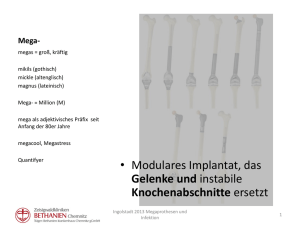 Prof. Dr. Ascherl, Megaimplantat beim Infekt
