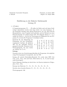 Einführung in die Diskrete Mathematik Lösung 10