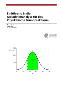 Einführung in die Messdatenanalyse für das Physikalische