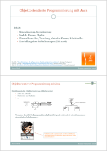 Objektorientierte Programmierung mit Java