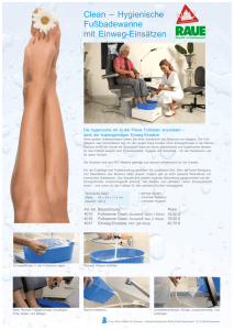 Hygienische Fußbadewanne mit Einweg-Einsätzen
