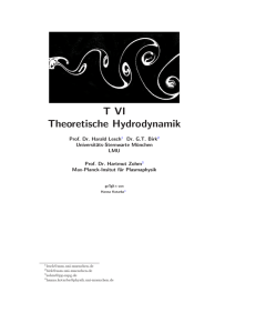 Skriptum zur theoretischen Hydrodynamik