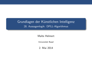 DPLL-Algorithmus - Universität Basel