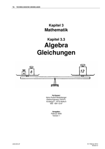 Algebra Gleichungen