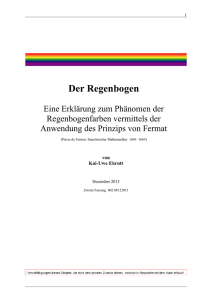 Der Regenbogen - Anwendung des Fermatschen