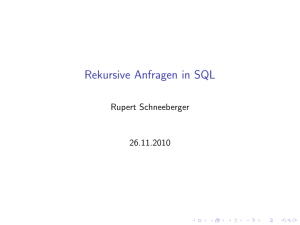 Rekursive Anfragen in SQL