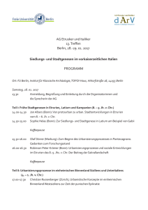 PROGRAMM AG Etrusker und Italiker 13. Treffen Berlin, 28.