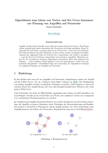 Algorithmen zum Lösen von Vertex und Set Cover Instanzen zur