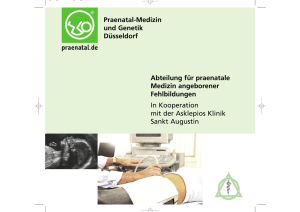 Abteilung f&uuml;r praenatale Medizin angeborener