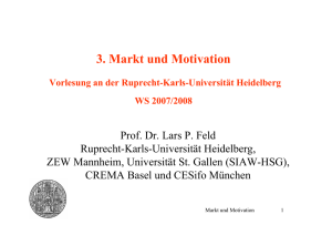 Markt und Motivation - Universität Heidelberg