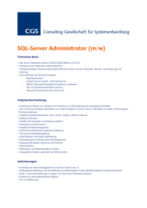SQL-Server Administrator (m/w)