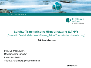 Leichte Traumatische Hirnverletzung (LTHV)