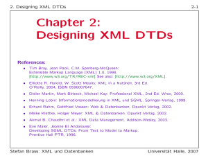 Chapter 2: Designing XML DTDs
