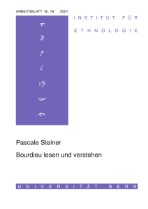 Pascale Steiner Bourdieu lesen und verstehen