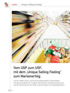 Vom USP zum USF: mit dem „Unique Selling Feeling“ zum