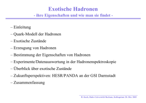 Exotische Hadronen - Ruhr