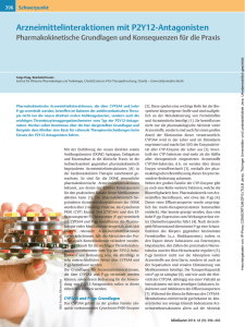 Arzneimittelinteraktionen mit P2Y12-Antagonisten