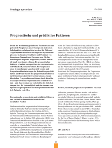 Prognostische und prädiktive Faktoren