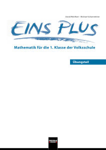 Mathematik für die 1. Klasse der Volksschule