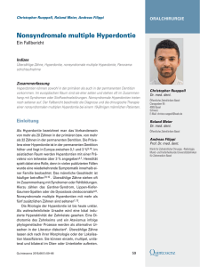 Nonsyndromale multiple Hyperdontie