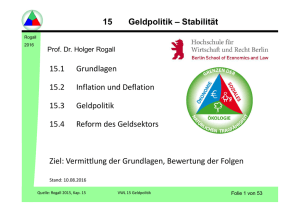 15 Geldpolitik - Prof. Dr. Holger Rogall