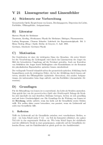 V 21 Linsengesetze und Linsenfehler