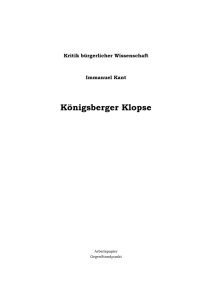 Immanuel Kant - Königsberger Klopse