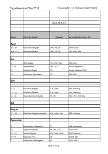 Regattatermine Elbe 2016